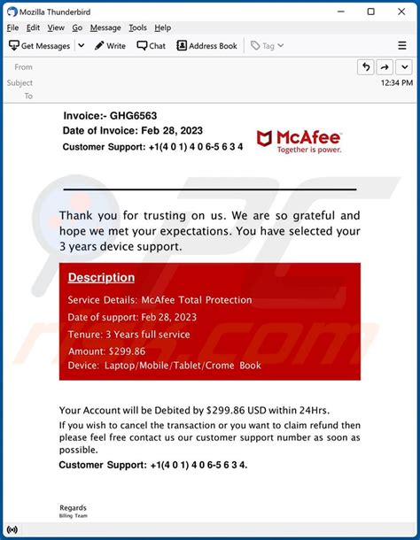 mcafee subscription renewal scam|McAfee Invoice Scam Email Poses as Subscription .